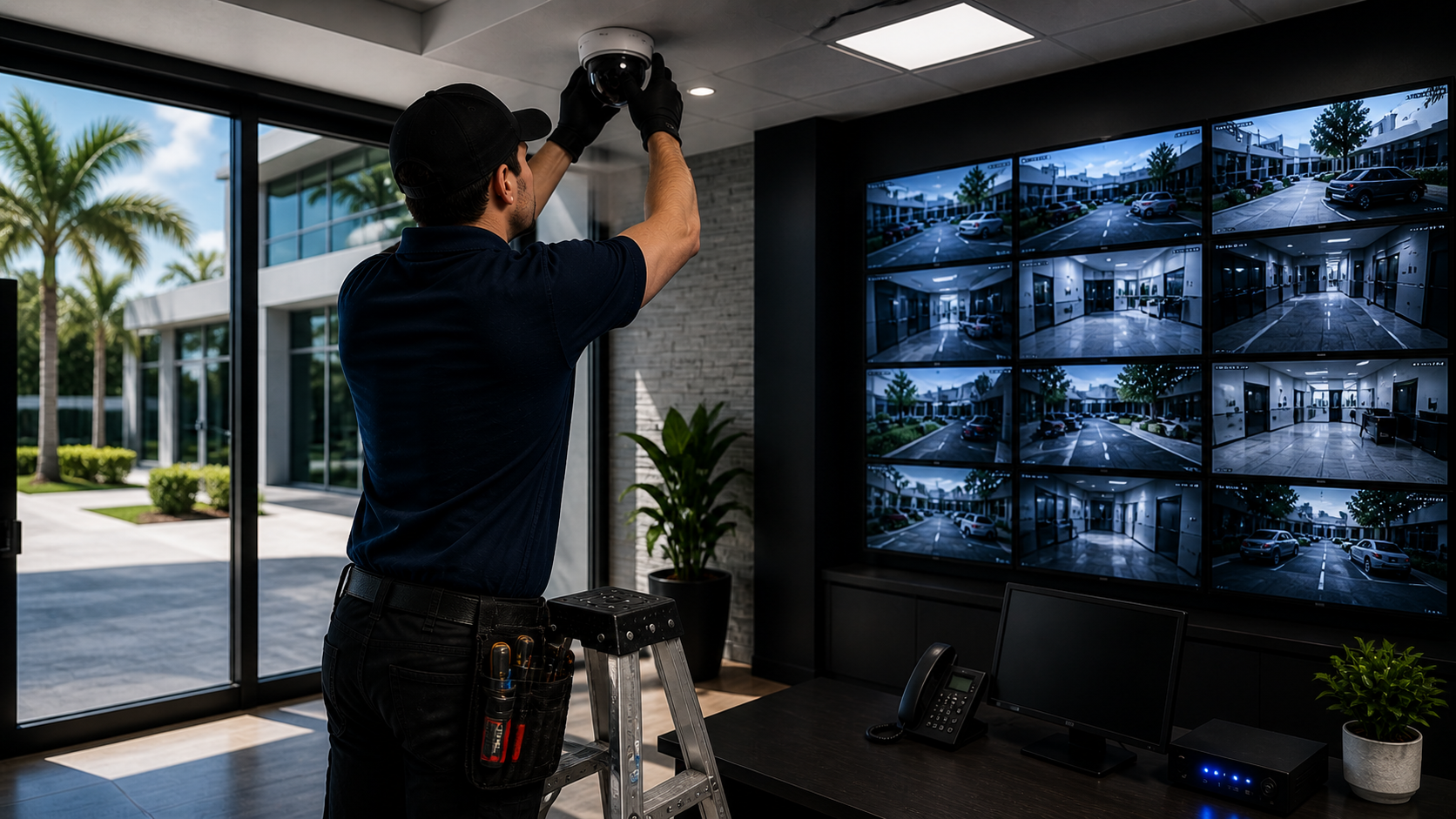 Professional security system installation and camera solutions in Miami
